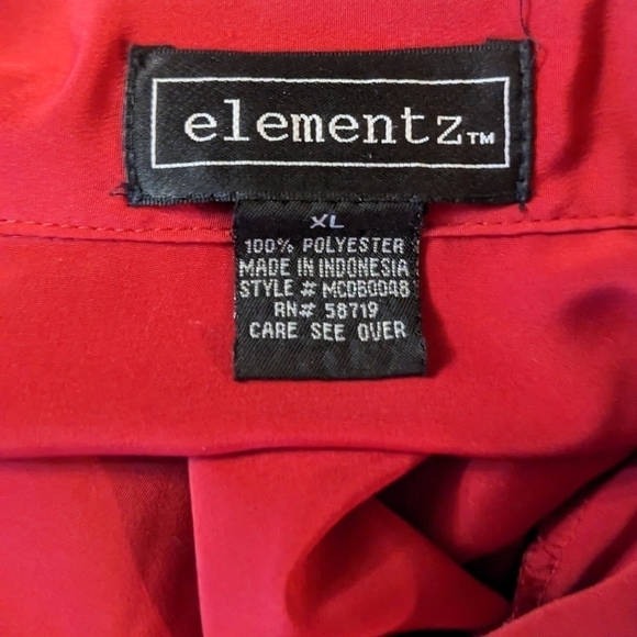 Pre-owned Burgundy Elements Long Sleeve shirt, T3W - Picture 3 of 3